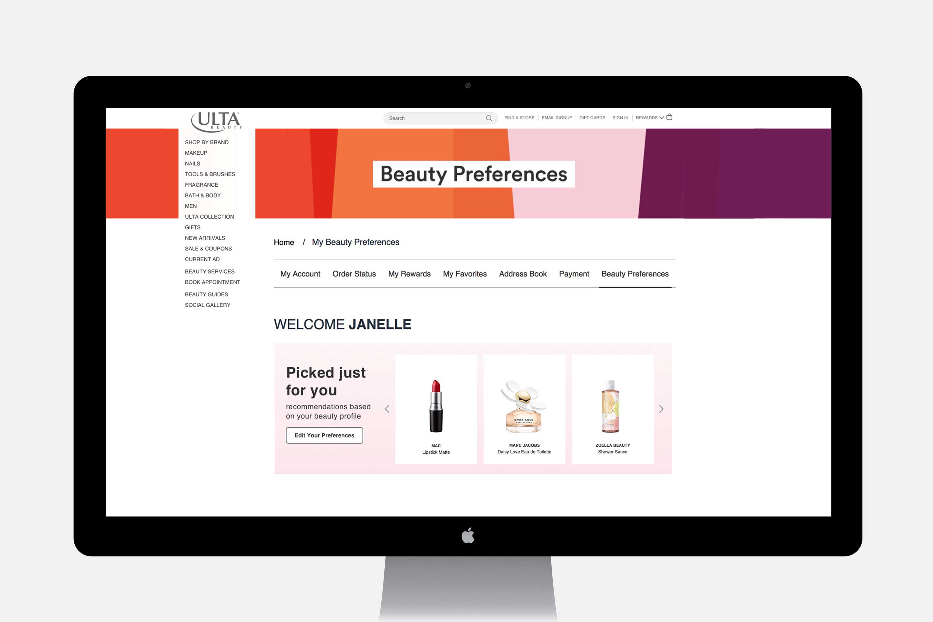 ukta beauty preferences final design recommended products